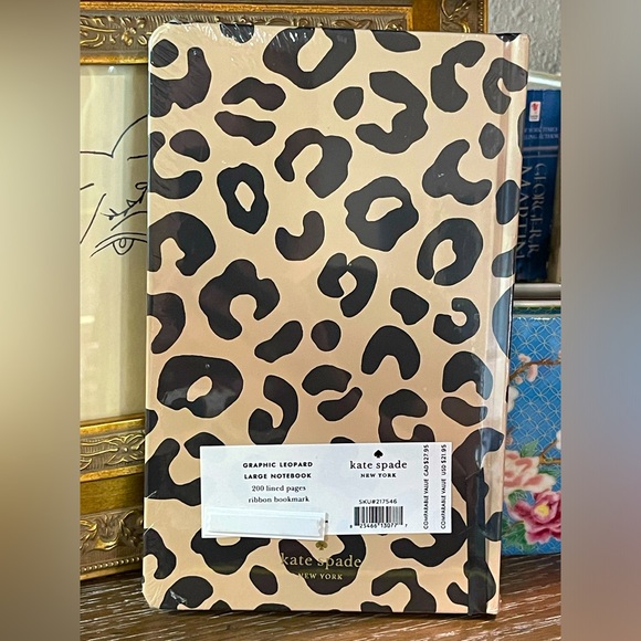 Kate Spade Graphic Leopard 200 Lined Page Notebook approx. 8.25”x 5” NWT 🐆♠️🐆 - Picture 6 of 11